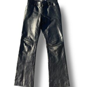 90s Gap Leather Lowrise Bootcut Pants Size 2